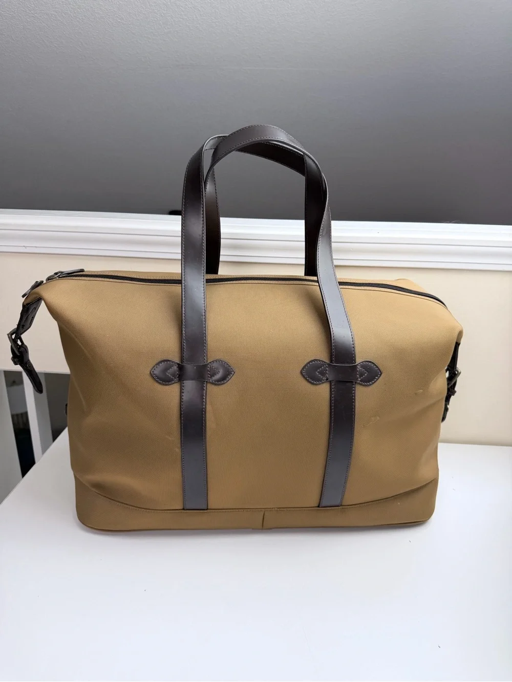 Vintage Polo Ralph Lauren Luggage Duffel Weekender Bag Tan